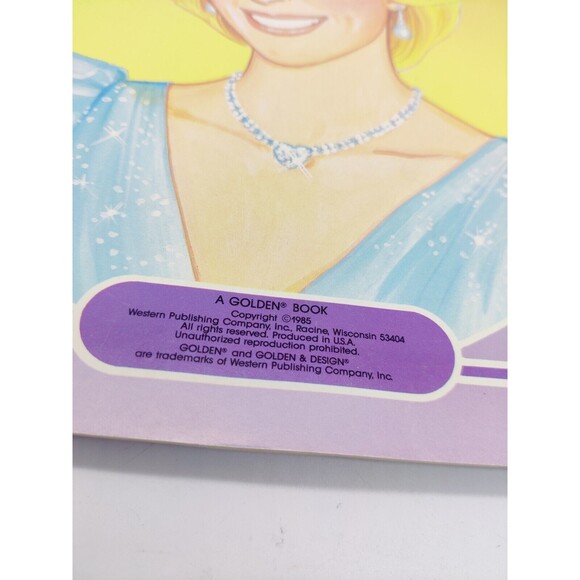 Vintage 1985 Princess Diana Golden Paper Dolls Doll Book Uncut PreCut 1980s 80s - Picture 9 of 9